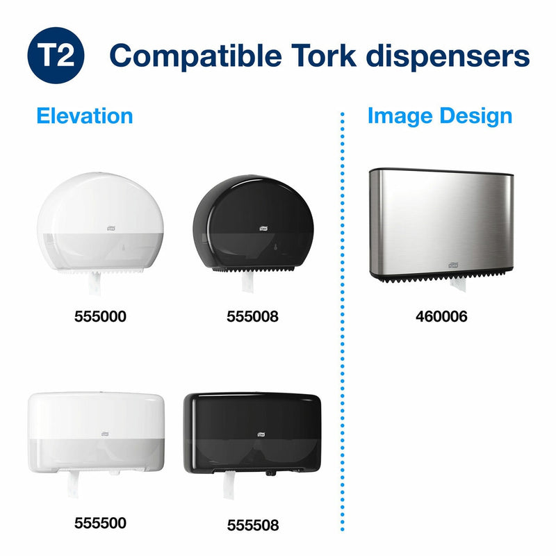 Tork Mini Jumbo Basic toilet roll 12 x 170m, imported from the UK