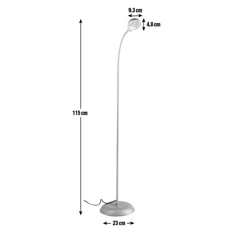Argos Home reading floor lamp silver, UK version