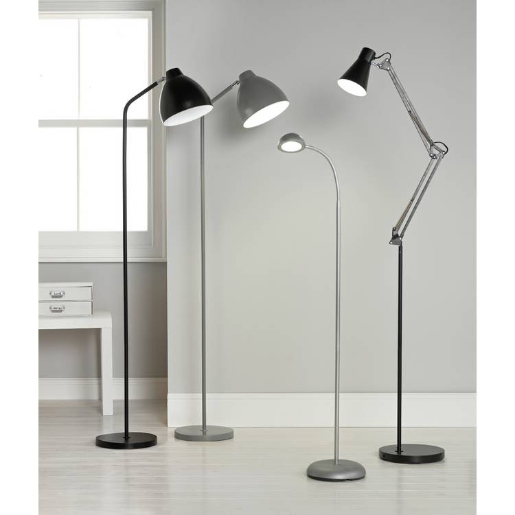 Argos Home reading floor lamp silver, UK version