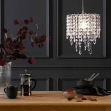 Argos Home lampshade clear beaded cascade 25cm, imported from the UK