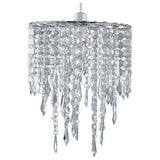 Argos Home lampshade clear beaded cascade 25cm, imported from the UK
