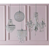 Argos Home lampshade clear beaded cascade 25cm, imported from the UK
