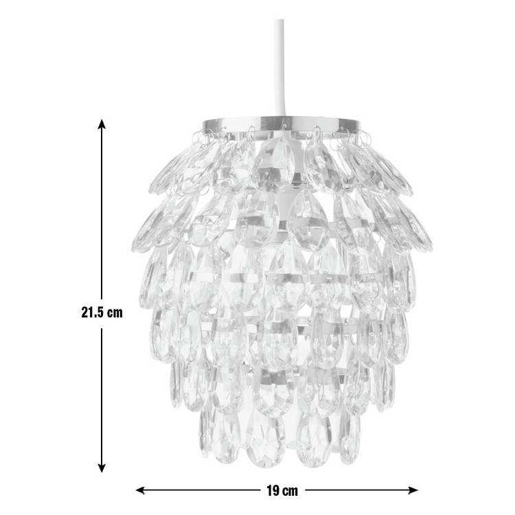 Argos Home clear beaded lampshade 19cm, UK version