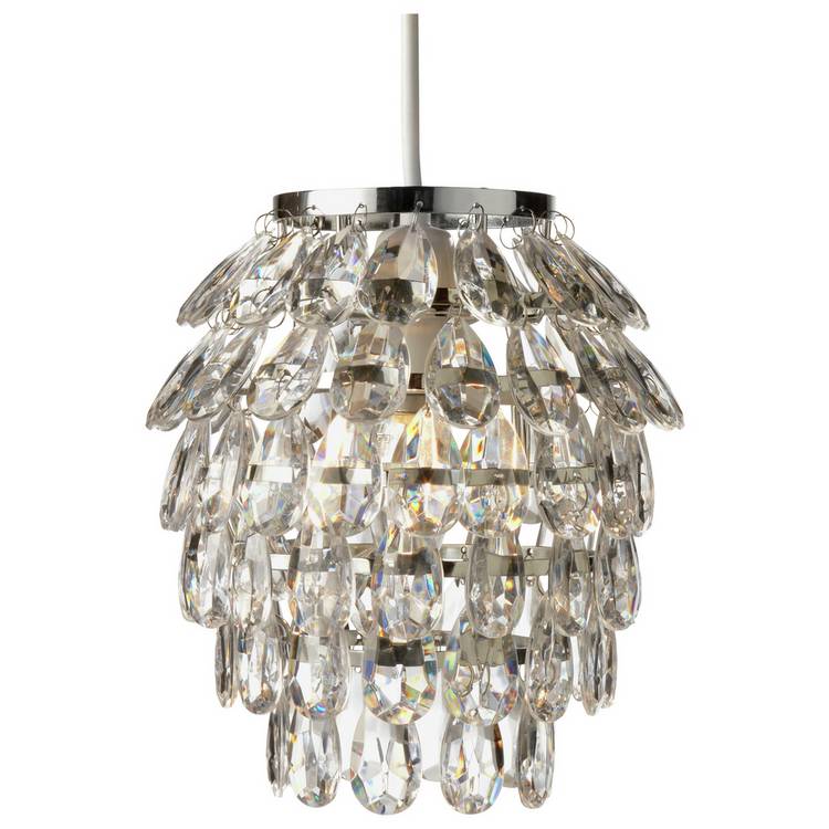 Argos Home clear beaded lampshade 19cm, UK version
