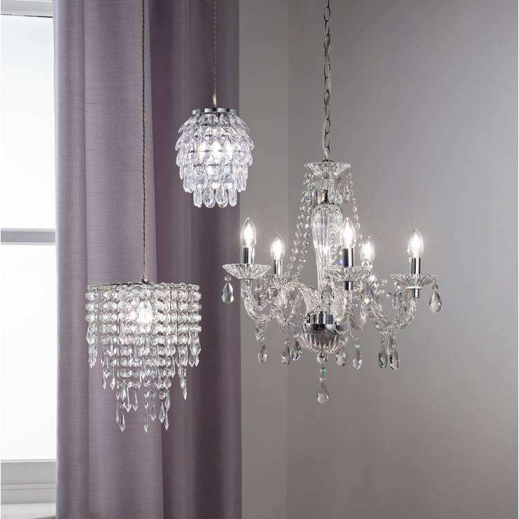 Argos Home clear beaded lampshade 19cm, UK version