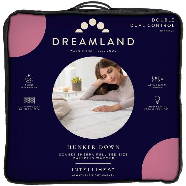 Dreamland Scandi Sherpa dual control underblanket double - British product