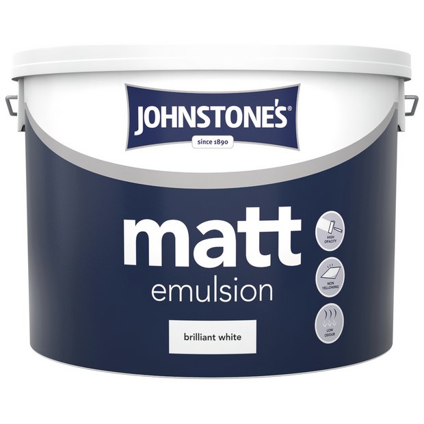 Johnstone's contract matt paint brilliant white 10L - British product