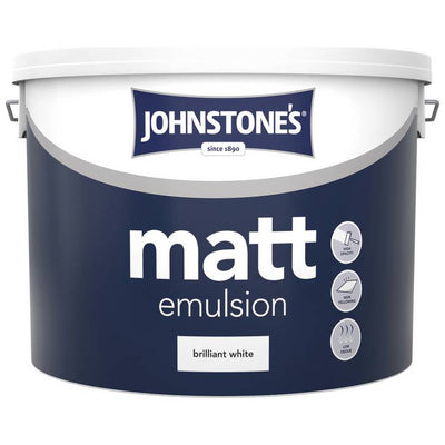 Argos Johnstone's Contract Matt Paint Brilliant White Matt Emulsion Paint 10L- Buy online at McGrocer