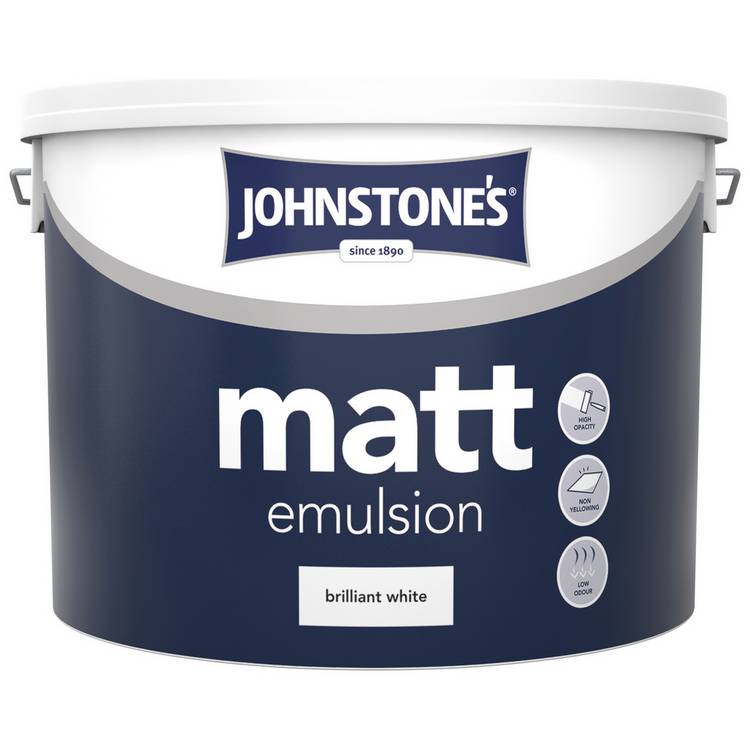 Johnstone's contract matt paint brilliant white 10L - British product