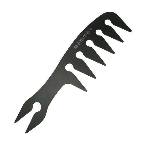Gamma+ wide tooth texture comb black - British product