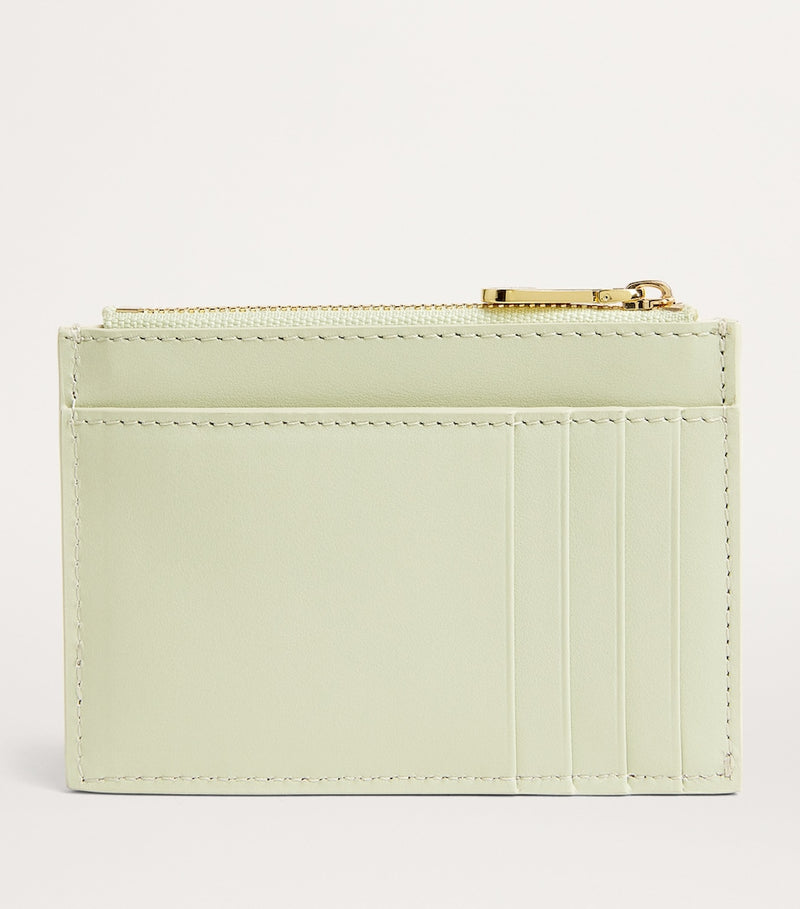 Harrods leather zip-up card holder Italian leather - British product