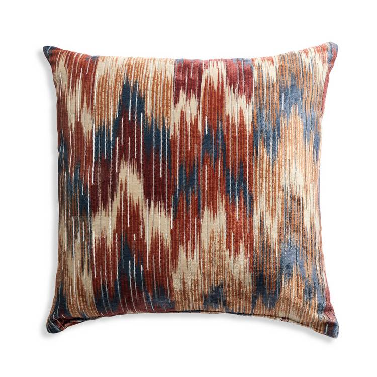Habitat Velvet Jacquard Cushion Rust 43x43cm, UK version