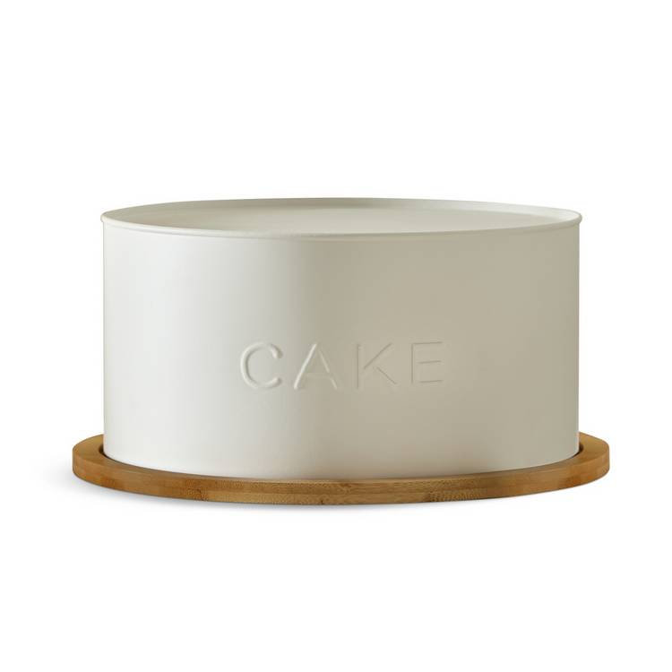 Habitat embossed text cake tin 41.5cm, imported from the UK