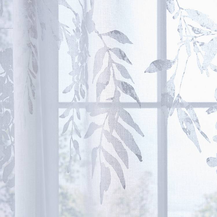 Catherine Lansfield Wisteria voile curtain white 140x122cm, UK version