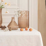 Ivyline glass vase ribbed apricot 23cm (British brand)