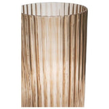 Ivyline glass vase ribbed apricot 23cm (British brand)