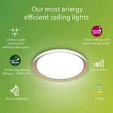 Philips Pebblo Scene LED ceiling light 32cm, imported from the UK