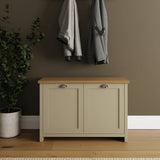 Argos GFW Lancaster 2 Door Shoe Storage Cabinet - Cream & Oak- Buy online at McGrocer
