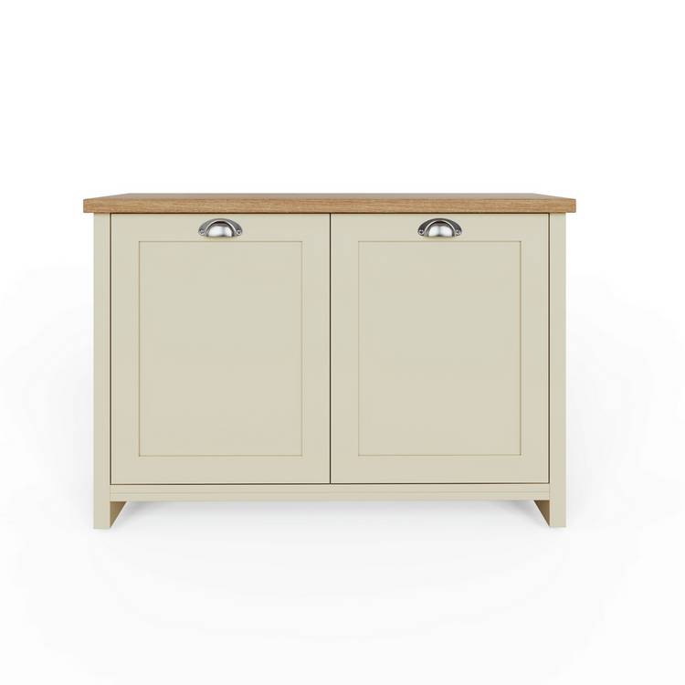 GFW Lancaster shoe storage cabinet cream oak, imported from the UK