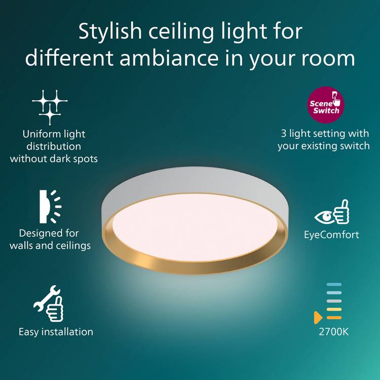 Philips Hanno Scene Switch ceiling light - British product