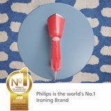Philips 5000 Series garment steamer in Coral, imported from the UK