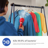 Philips 5000 Series garment steamer in Coral, imported from the UK