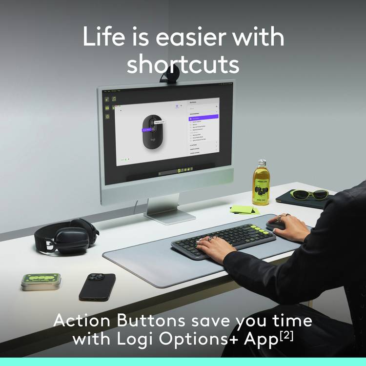 Logitech POP Wireless Mouse Graphite (British brand)