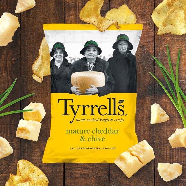 Tyrrells Mature Cheddar & Chive Sharing Crisps 150g GOODS M&S