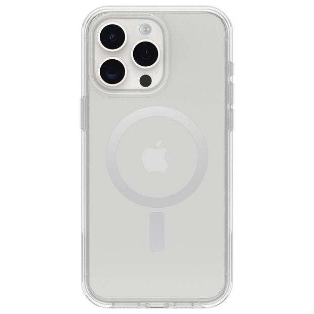 OtterBox Symmetry clear MagSafe case for iPhone 15 Pro Max (British brand)
