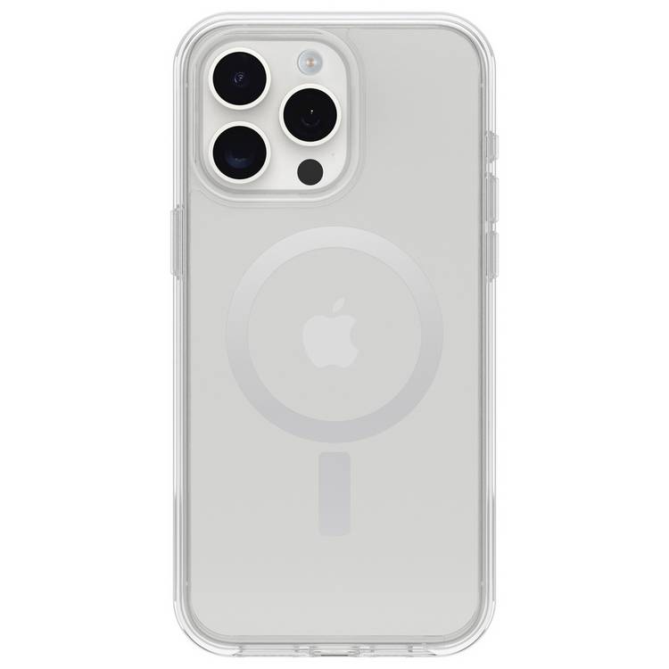 OtterBox Symmetry clear MagSafe case for iPhone 15 Pro Max (British brand)