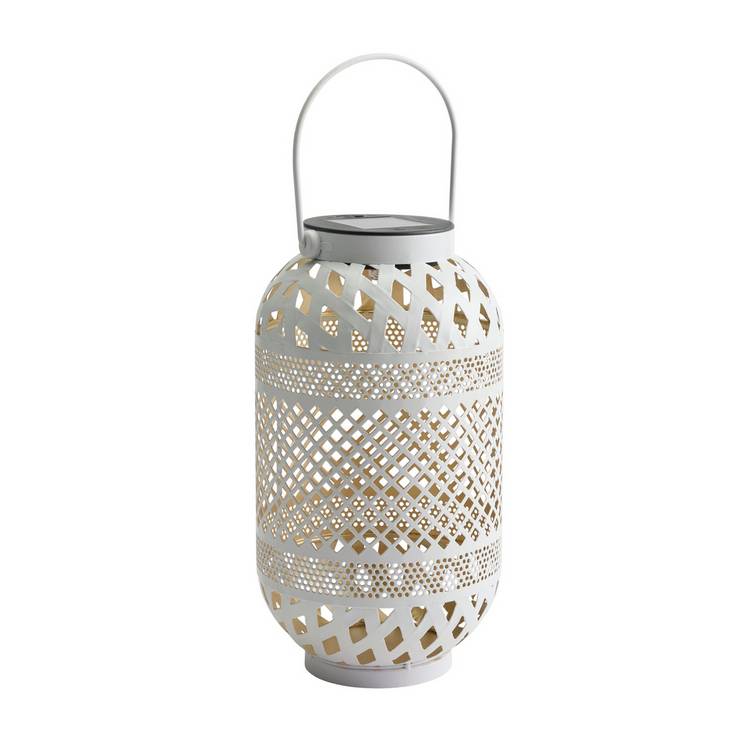 Home solar white lantern 25.8cm, imported from the UK