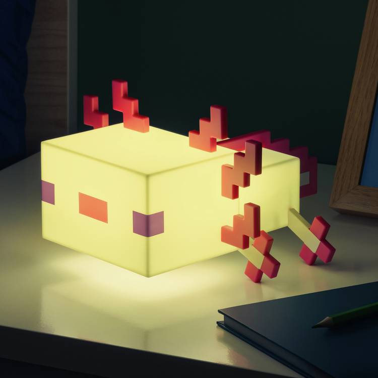 Minecraft Axolotl LED night light pink, UK version