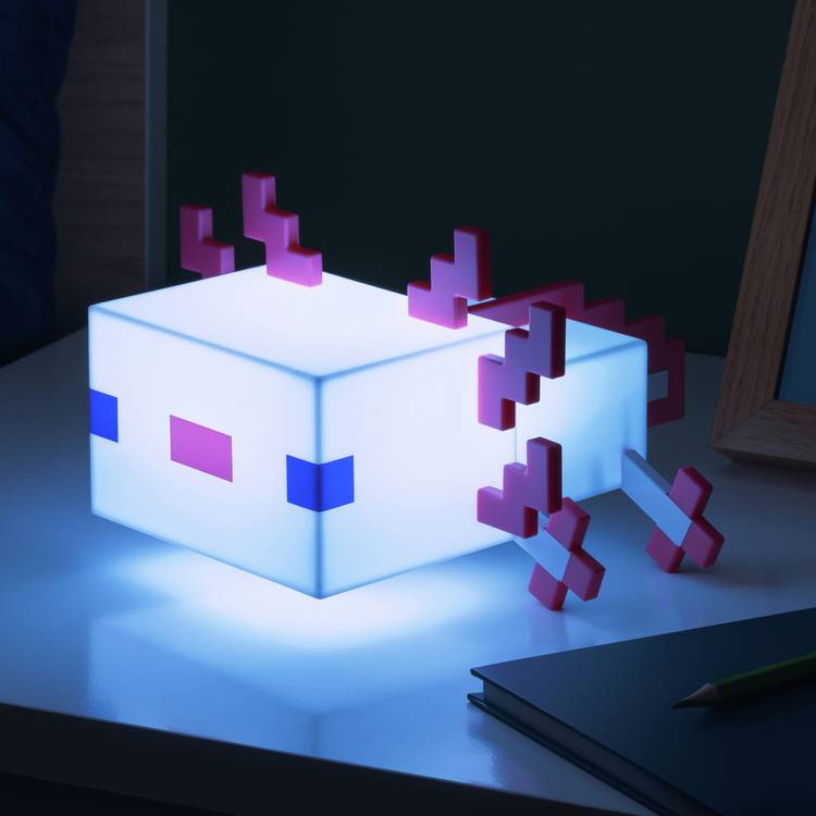 Minecraft Axolotl LED night light pink, UK version