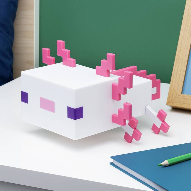 Minecraft Axolotl LED night light pink, UK version