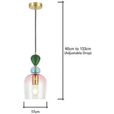 BHS Arezzo glass pendant light blush pink, UK version