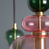 BHS Arezzo blush pink three-light pendant light - British product
