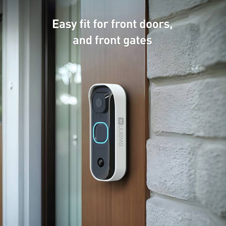 Swann 4K smart video doorbell with chime, UK version