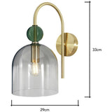 BHS Arezzo brass wall light with smoked glass (British brand)