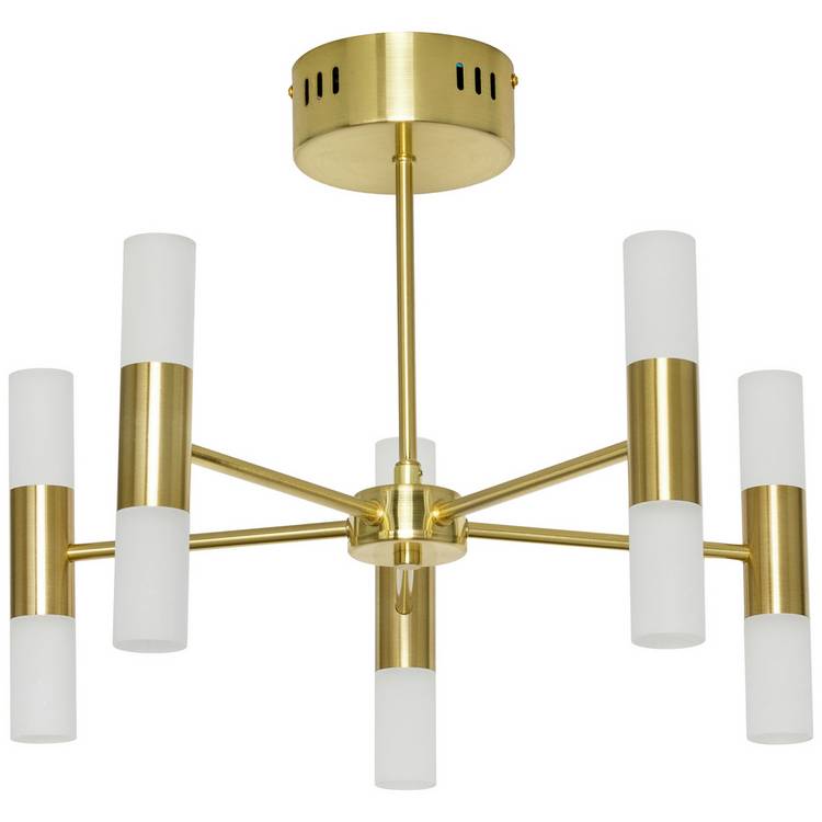 BHS Guarda 10 light semi flush ceiling light brass (British brand)