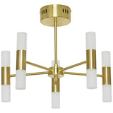 BHS Guarda 10 light semi flush ceiling light brass (British brand)