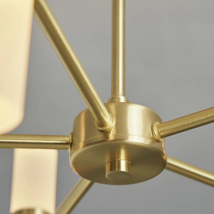 BHS Guarda 10 light semi flush ceiling light brass (British brand)