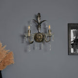 Argos BHS Josefine Glass 2 Light Wall Light Brass- Buy online at McGrocer