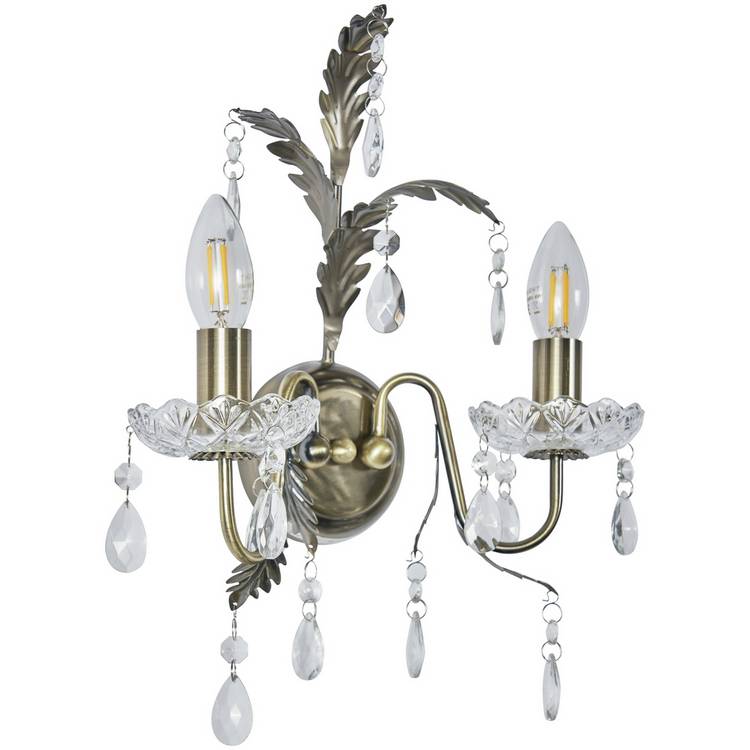 BHS Josefine wall light brass with leaf detailing - British product