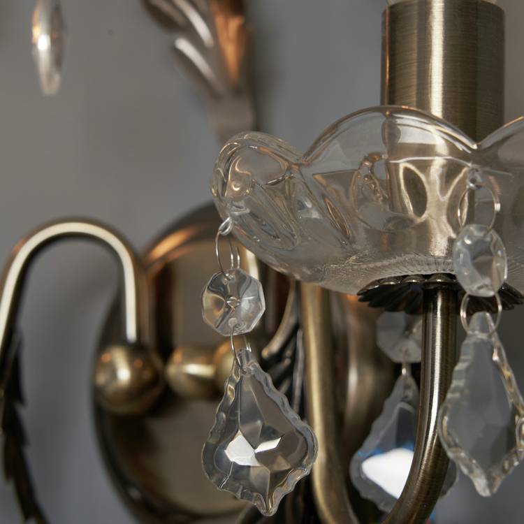 BHS Josefine wall light brass with leaf detailing - British product