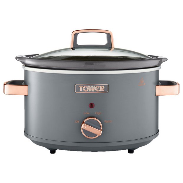 Tower Cavaletto slow cooker Grey 3.5L, UK version