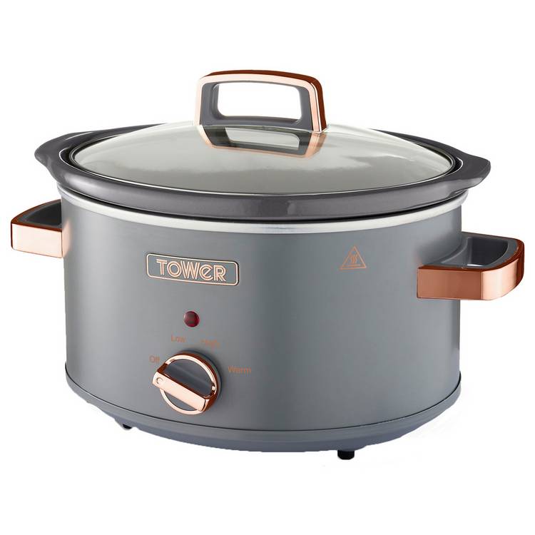Tower Cavaletto slow cooker Grey 3.5L, UK version