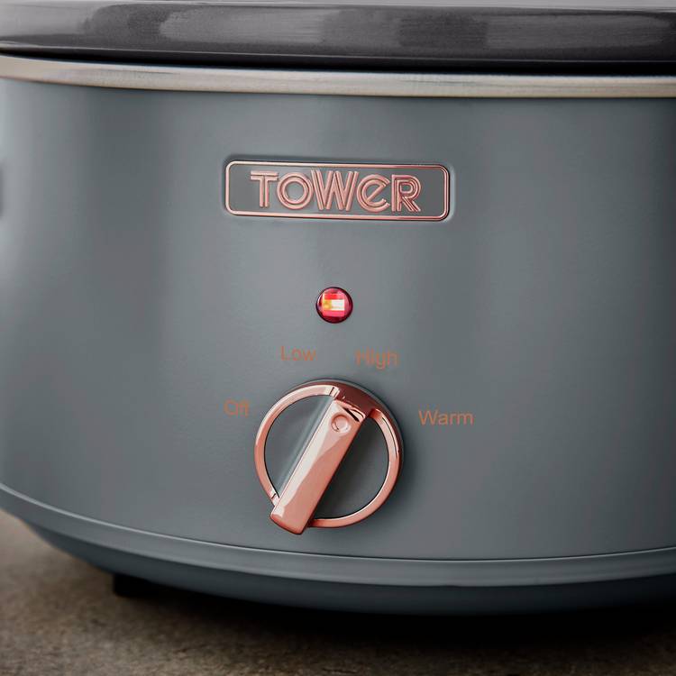 Tower Cavaletto slow cooker Grey 3.5L, UK version