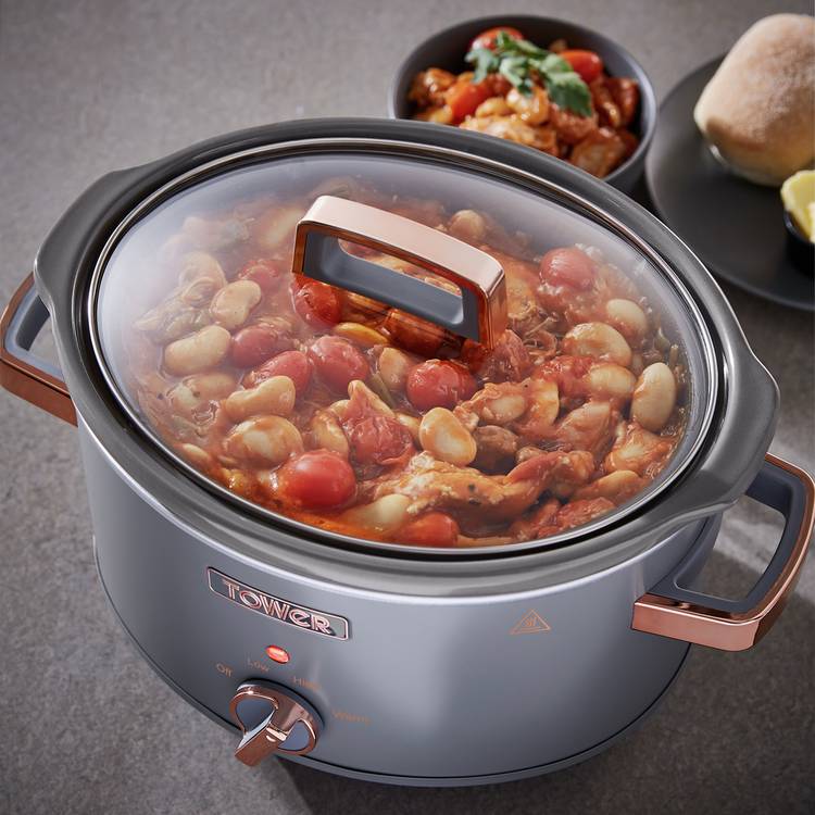 Tower Cavaletto slow cooker Grey 3.5L, UK version