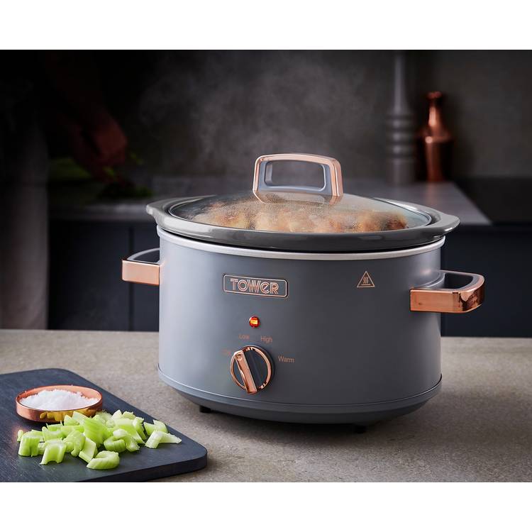Tower Cavaletto slow cooker Grey 3.5L, UK version