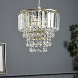 Argos BHS Monroe Glass Easy Fit Pendant Light - Brass- Buy online at McGrocer